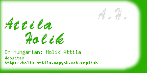 attila holik business card